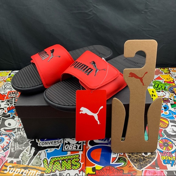 Puma Other - Puma Cool Cat Velcro Red Men’s Slides